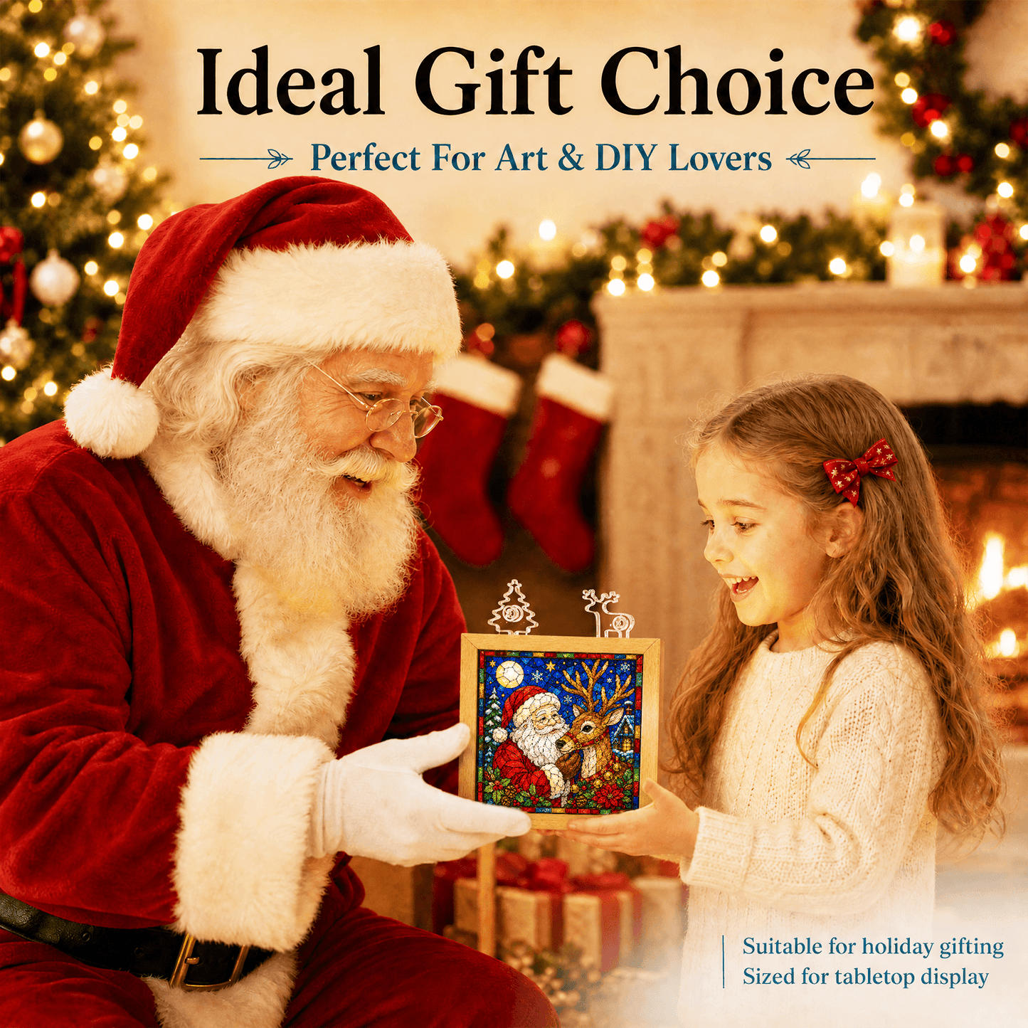 🧩Acrylic Puzzle Night Light - Santa Claus and Reindeer