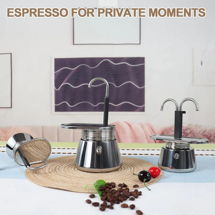 Classic 304 Stainless Steel Moka Pot