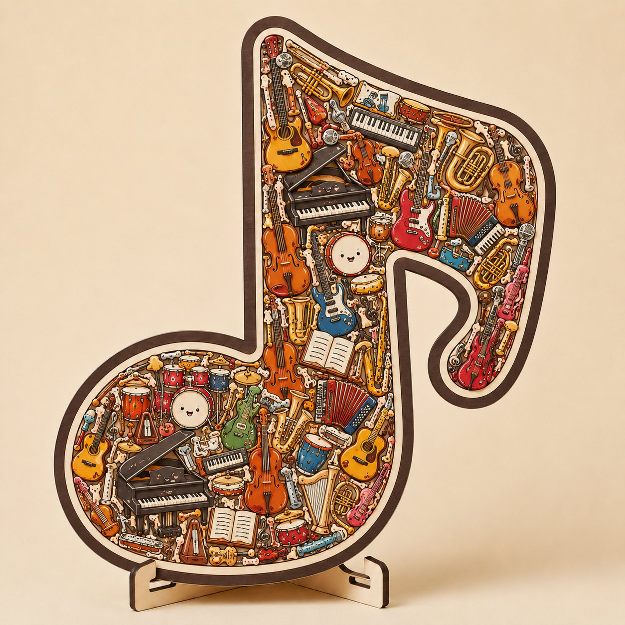 🎶Musical Note Instrument Jigsaw Puzzle Ornament