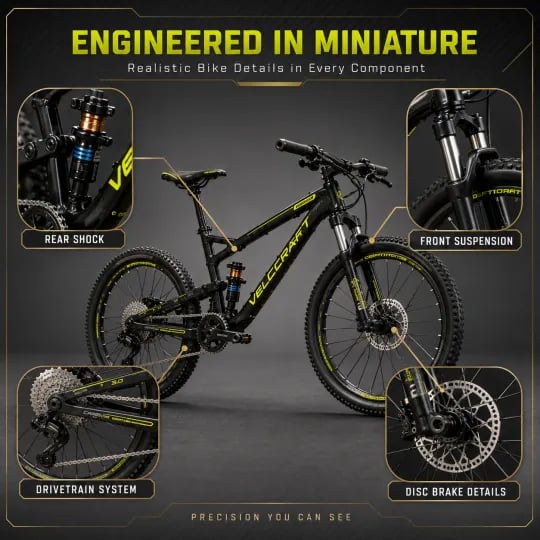 🚲DIY Mountain Bike Model Kit – Build, Display & Collect