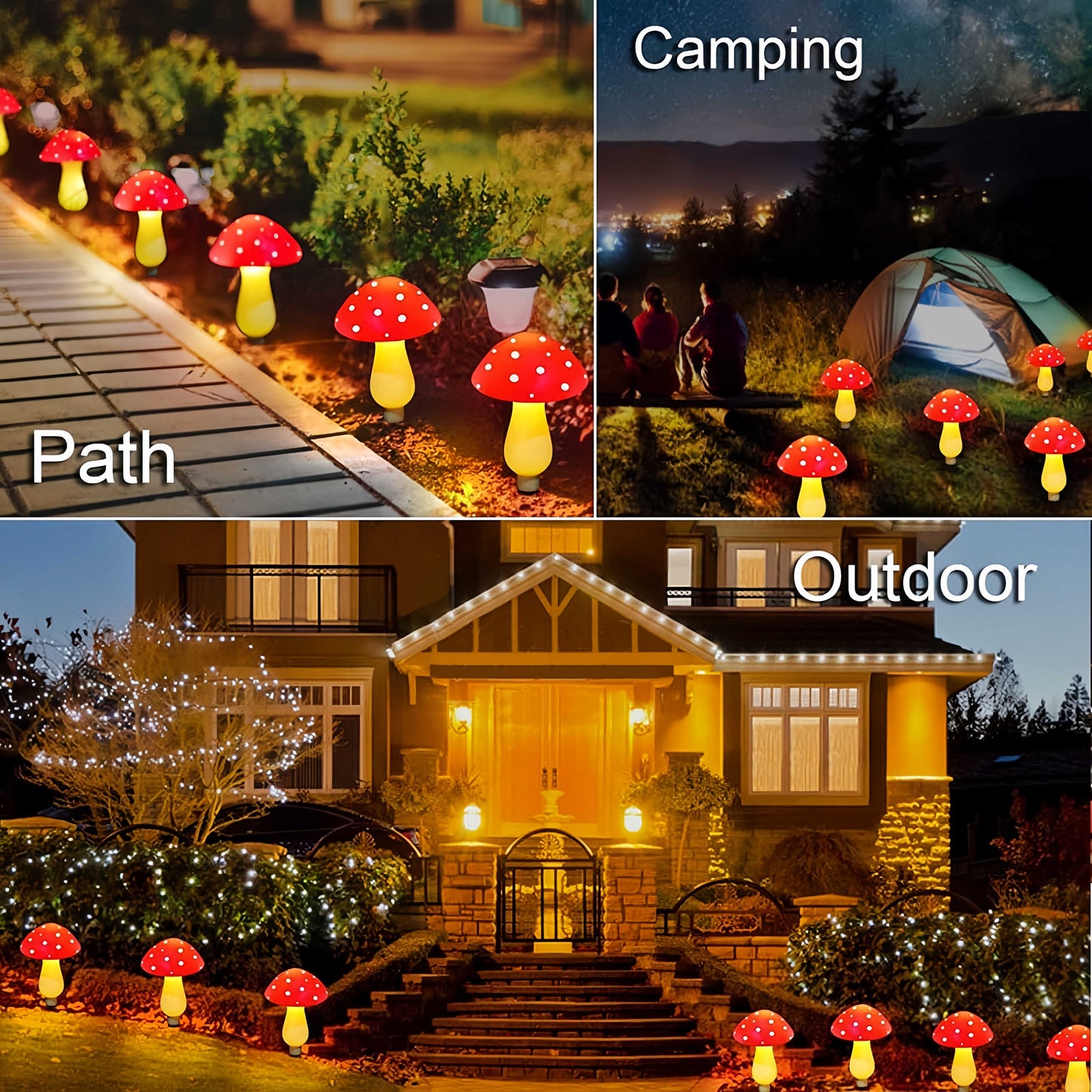 🍄Solar Powered Mushroom Shaped Garden Glow Light