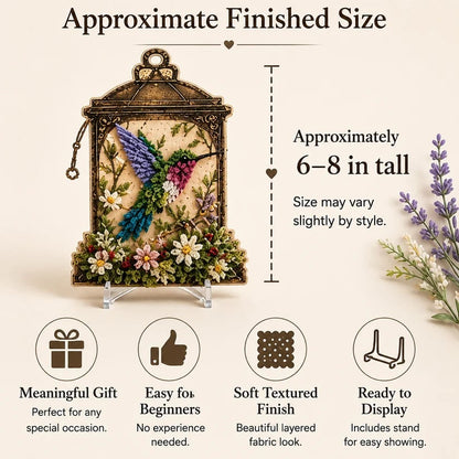 🕊️ Always Near 3D Fabric Poke Art Memory Lantern Kit