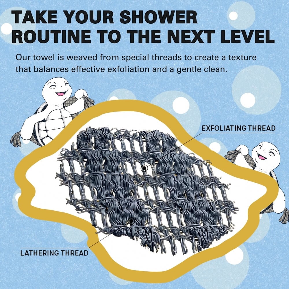 🧼Exfolierande antibakteriell duschhandduk🚿