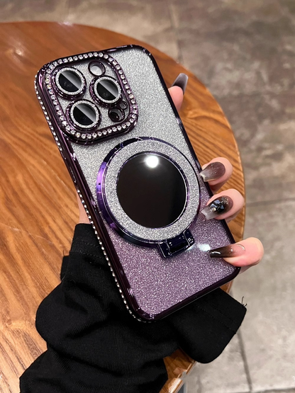 📲✨Skyddsfodral för sminkspegel med gradientglitter