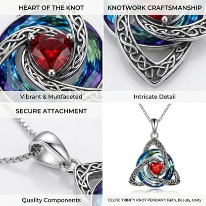 ✨Birthstone Celtic Trinity Knot Necklace – Meaningful Symbol of Love & Connection ❤️