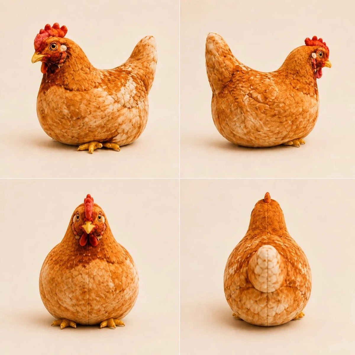 🐔 Chicken-Shaped Plush Pillow – Cute Realistic Hen Stuffed Animal & Cozy Home Decor Cushion ✨