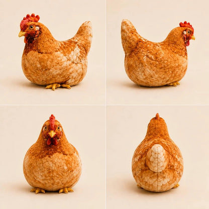 🐔 Chicken-Shaped Plush Pillow – Cute Realistic Hen Stuffed Animal & Cozy Home Decor Cushion ✨