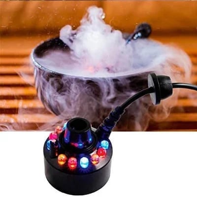 💨⚡ 12-LED Ultrasonic Mist Maker Fogger – Creates cool mist & colourful light – Perfect for humidifiers, fountains or Halloween decor – runs quietly in water 💧✨