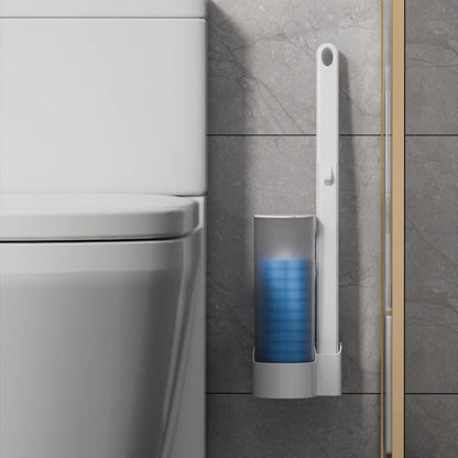 Upplösande ersättningshuvud för toalettborste för engångsbruk