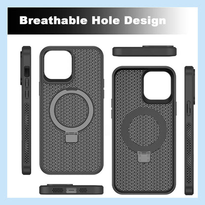 Honeycomb Hole Heat Dissipation Bracket Magnetic Mobile Phone Case