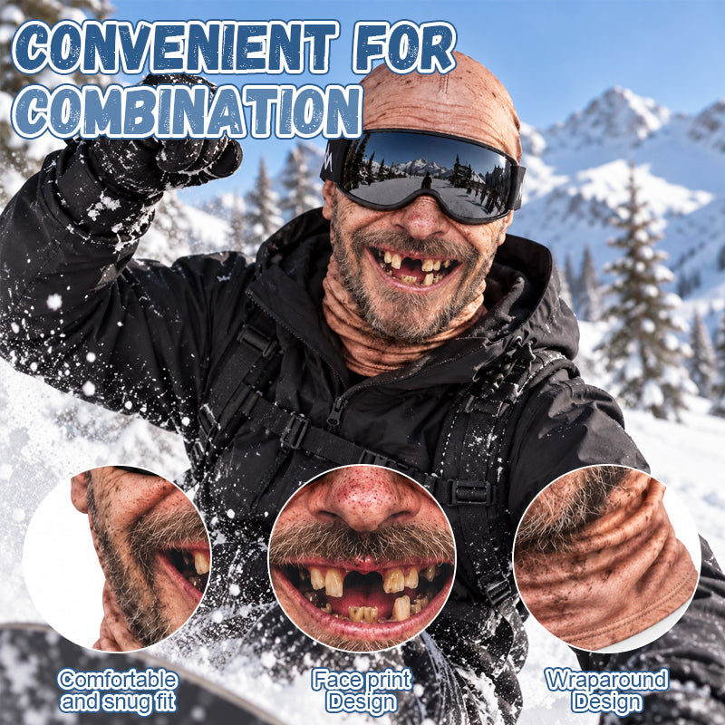 😂Funny Realistic Face Ski Mask – Hilarious Winter Party Gear for Outdoor Groups
