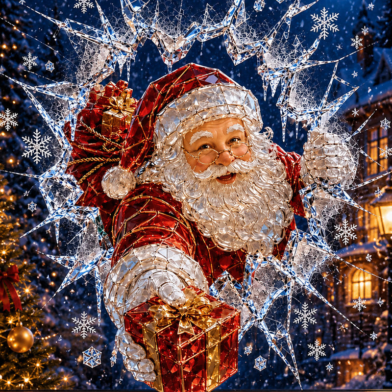 🎅Crystal Santa Claus Window Decoration