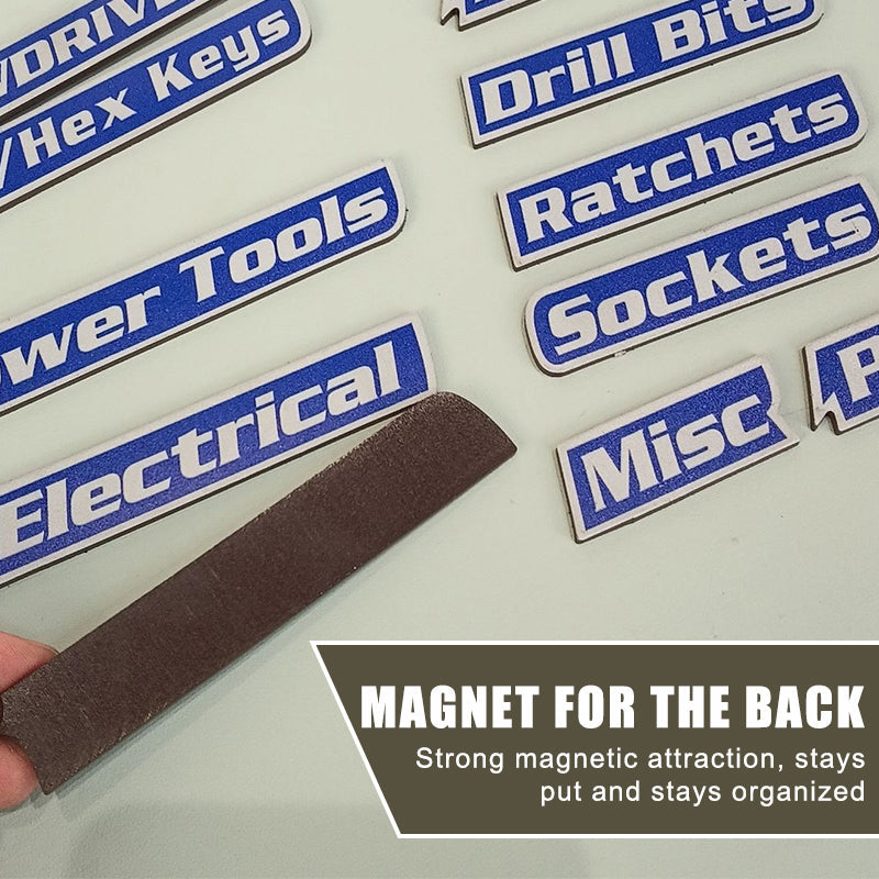 🔧✨ Magnetiska Verktygslåds Etiketter🔧📚
