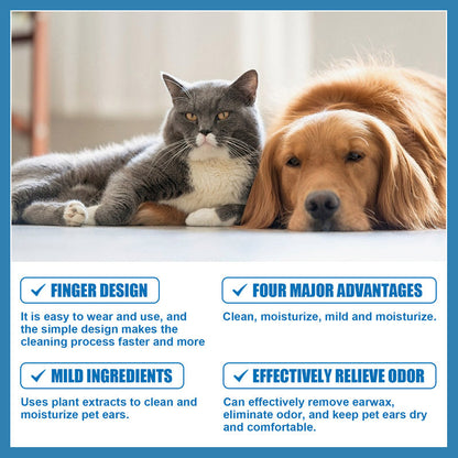 Husdjursrengöringsfingerservetter