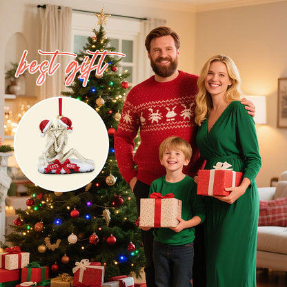 Upphetsad julgransprydnad med benpar