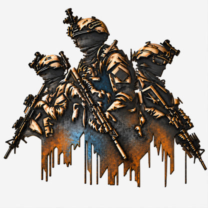🎖️Brothers in Arms Military Metal Wall Art