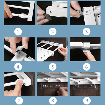 Skruvfri Utdragbar Förvaringshylla