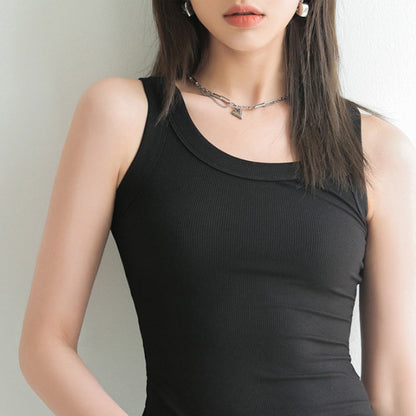 Stickad väst med liten camisole