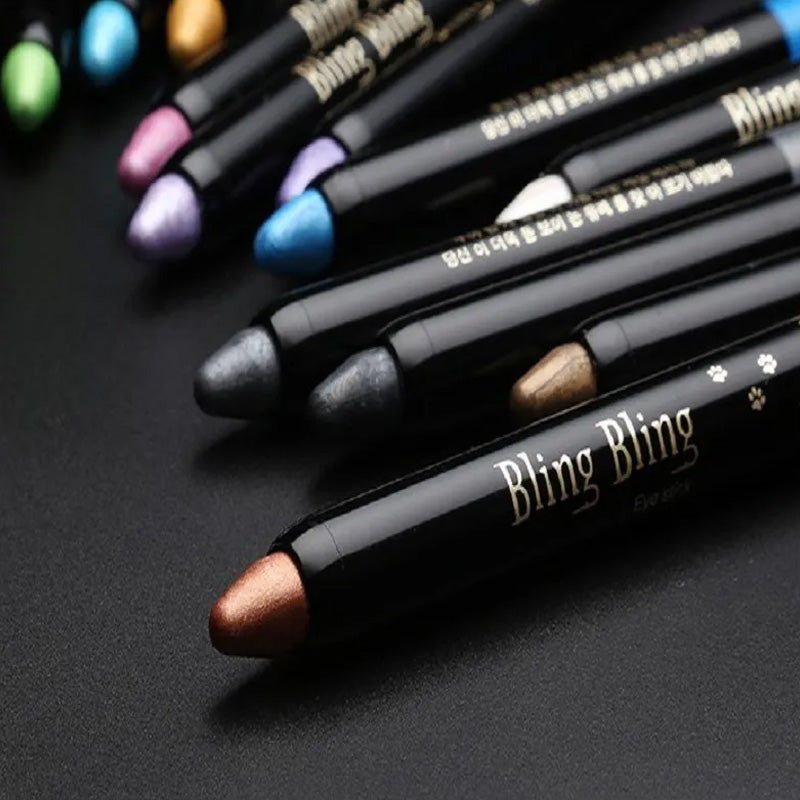 15 Färger Fluorescerande Eyeshadow Pencil Vattentät Glitter Eyeshadow Eyeliner