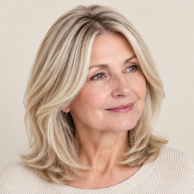 ✨ Natural-Looking Hair Topper – Invisible Volume Booster for Thinning Hair!