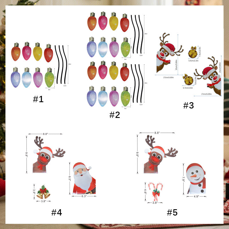 Jul Honeycomb Reflekterande Magnetiska Klistermärken