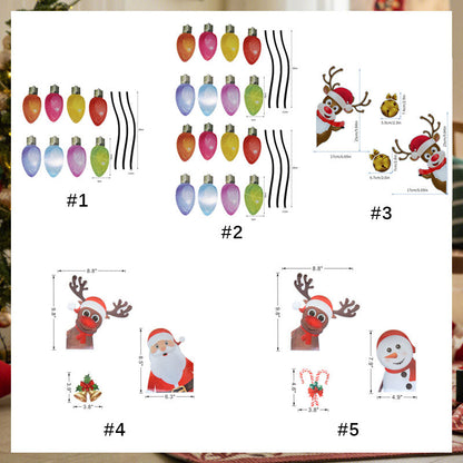 Jul Honeycomb Reflekterande Magnetiska Klistermärken