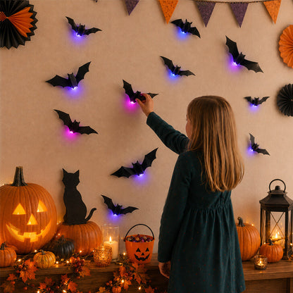 🦇 Halloween 3D Lighted Bats
