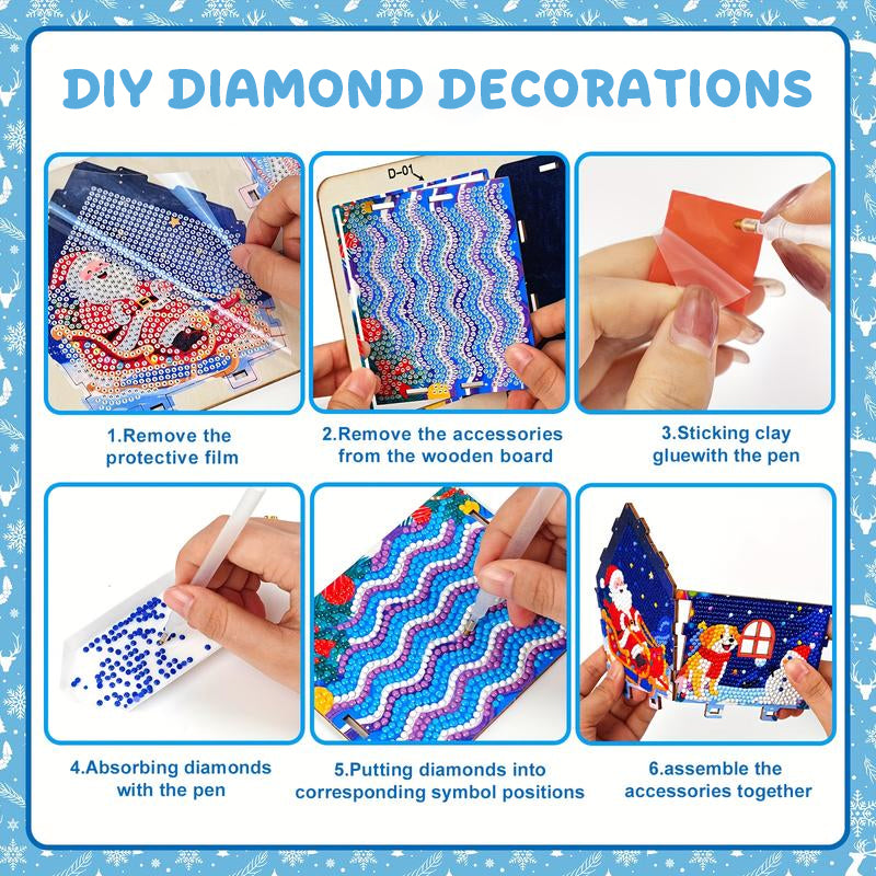 Diamantmålning av pepparkakssnömanstuga