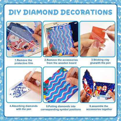 Diamantmålning av pepparkakssnömanstuga