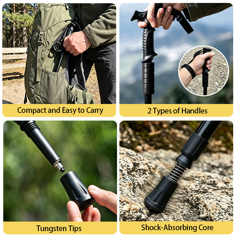 ⛰️Adjustable Aluminum Alloy Trekking Pole