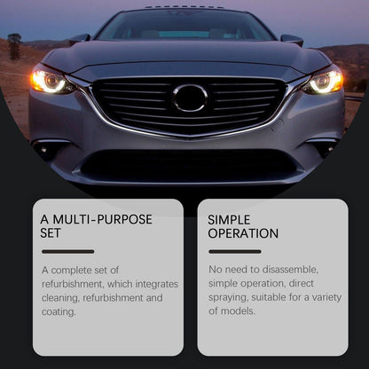 🛠️ Strålkastarrestaureringssats – Återställ klarhet, kör säkrare!