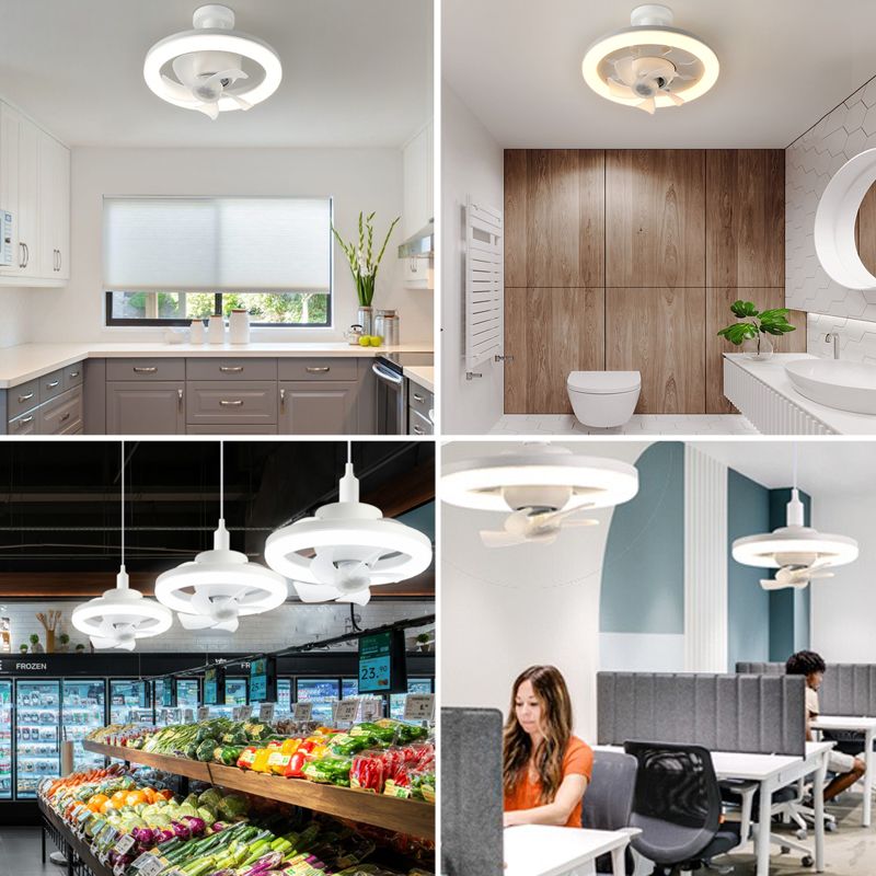 360-graders roterande LED-fläktlampa