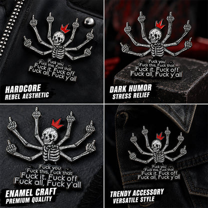 💀Fuck Skull Enamel Pin👑