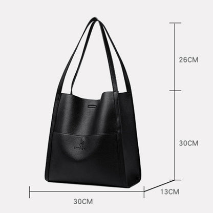 Högkvalitativ axelremsväska i en enfärgad färg