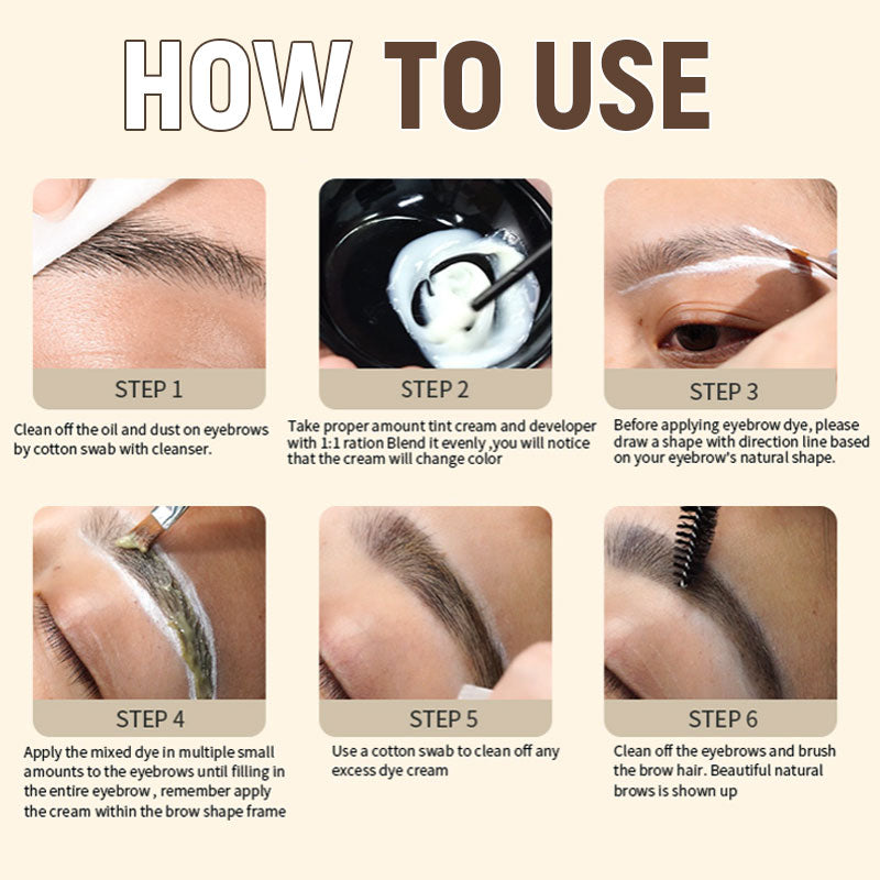 🖌️ 2-i-1 ögonbryn- och ögonfransfärgningski