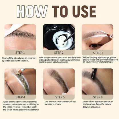 🖌️ 2-i-1 ögonbryn- och ögonfransfärgningski