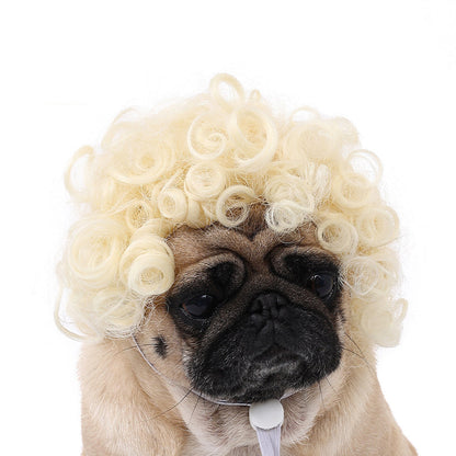 Personalized Fun Pet Wigs for Halloween & Dog Cosplay