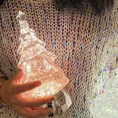 Glödande julgran Kristallboll Speldosa