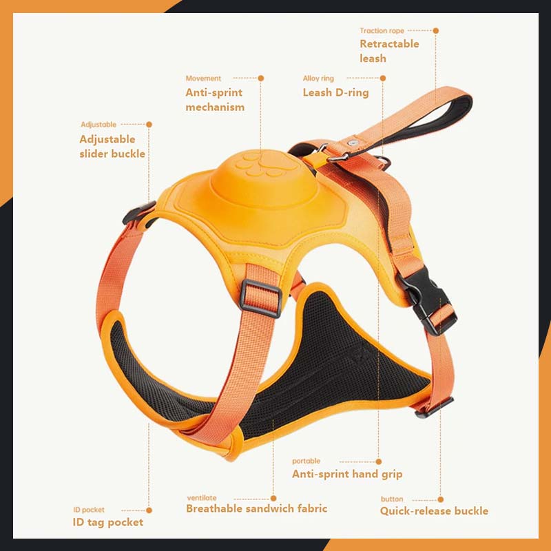 Husdjur explosionssäker väst bröst och rygg koppel