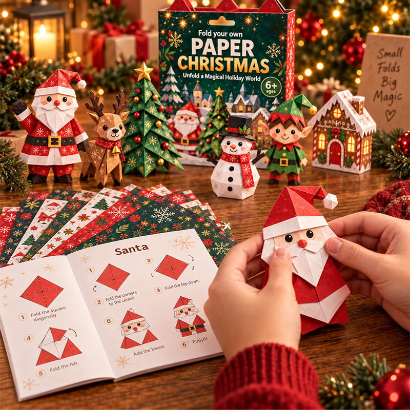 🎁Christmas Paper Craft Kit – Fold & Create Your Own Holiday Decorations