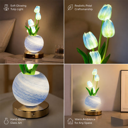 🌷Dreamy Tulip Orchid Night Light Romantic Bedside Lamp