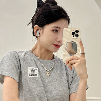 Skrynkligt Oregelbundet Spegelfodral