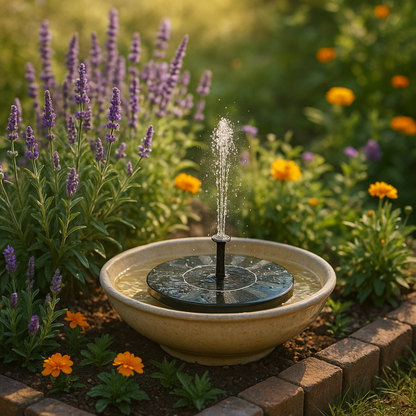 The solar fountain for vibrant gardens