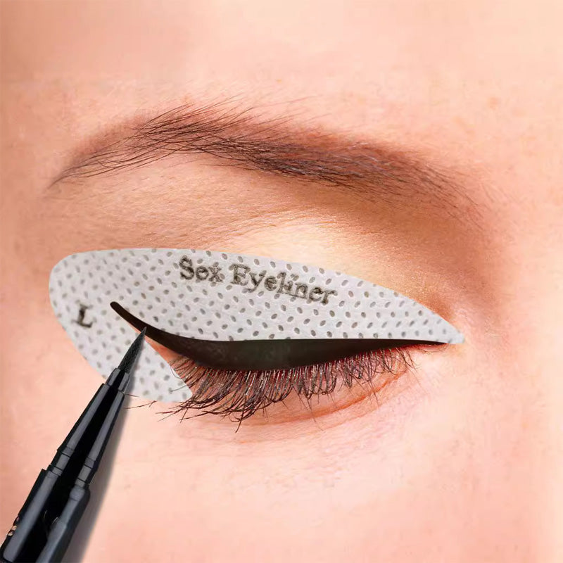 Klistermärken för sminkmallar för ögonskugga/eyeliner