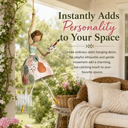 💃🌸 Whimsical Dancing Lady Hanging Ornament —  Let Your Space Dance