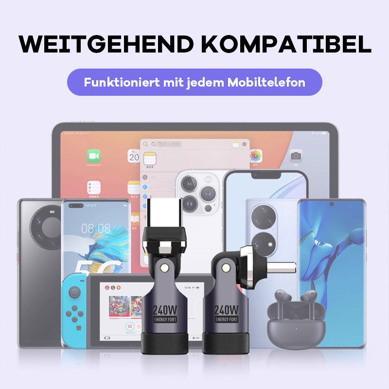 240W dubbel typ-C-drehadapter 🚀