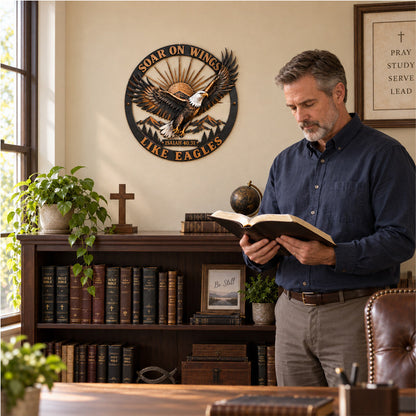 🦅“Soar on Wings Like Eagles” Christian Metal Wall Decor
