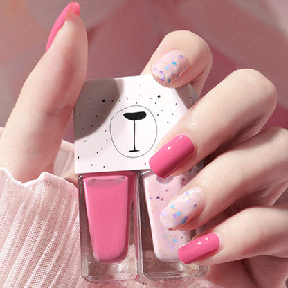 Avtagbart, bakningsfritt, snabbtorkande, långtidsverkande nagellack