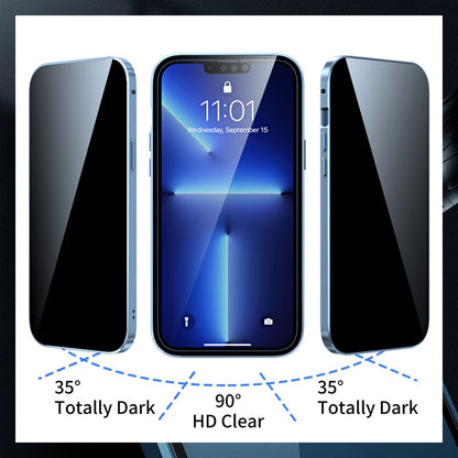 Uppgraderat dubbelsidigt magnetiskt mobilskal av glas med anti-peep