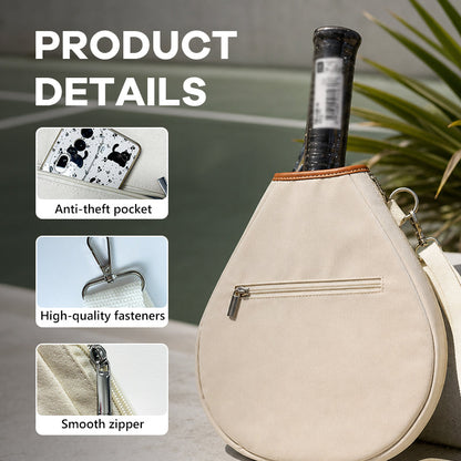 Padel Tennis Racket Bag - Waterproof Paddle Tennis Cover with Anti-Theft Pocket